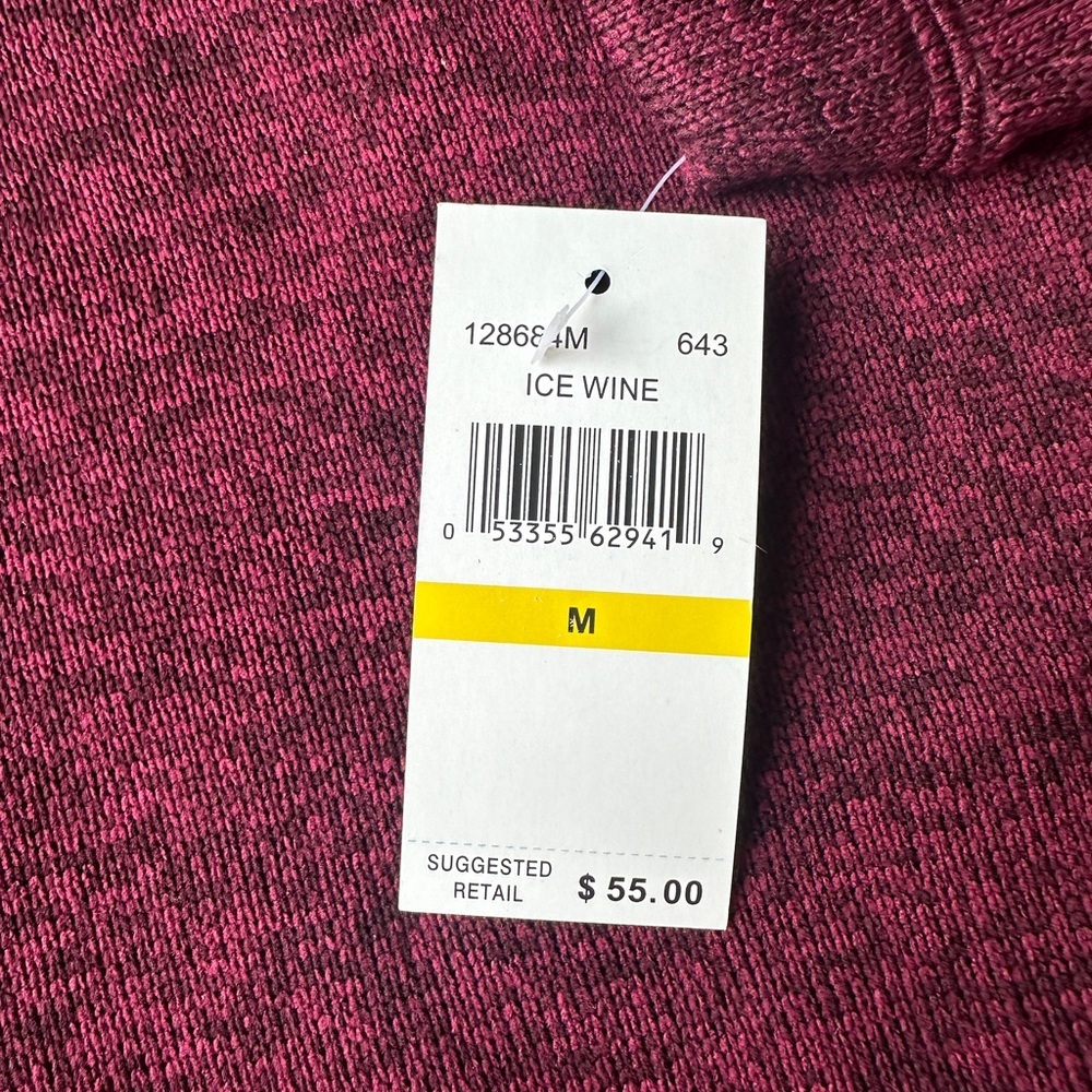 NWT Haggar Cool 18 Pro Maroon Quarter 1/4 Zip Sweater Sweatshirt Men’s Medium - Picture 4 of 7